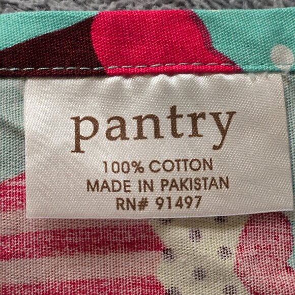 Pantry Full Apron Happiness Is Only A Cupcake Away Pink And Turquoise Cotton EUC - Picture 5 of 5